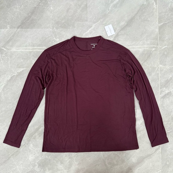 Women’s American Eagle Soft & Sexy Long Sleeve Jersey Crew Neck Shirt Size Small - Picture 3 of 16